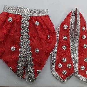 Red color laddugopal/ yugal Sarkar designer dhoti patka 5 no.