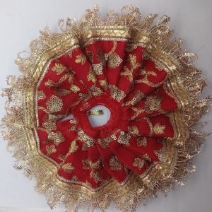 Red sequence embroidered  2 no. laddugopal premium poshak